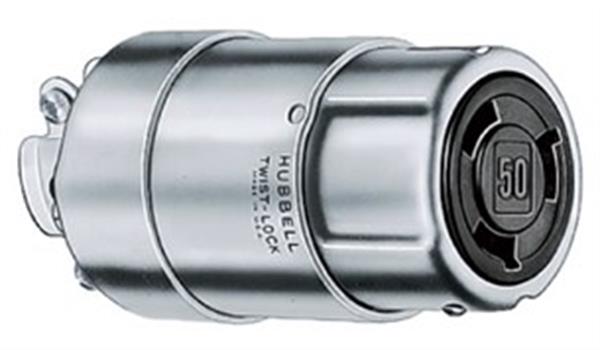 Hubbell 220V paslanmaz marin fiş 50 Amp