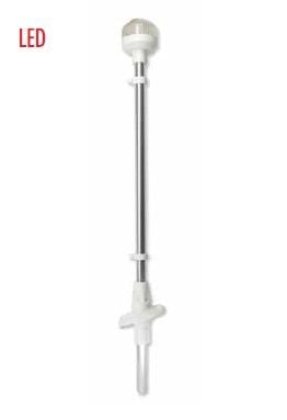 IŞIKLI BAYRAK DİREĞİ AYARLI led 12V BEYAZ 60cm